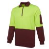 HI VIS 1/2 ZIP FLEECY SWEAT